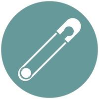 Safety Pin Vector Icon Style