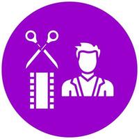 Film Editor Male Vector Icon Style