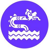 Sea Monster Vector Icon Style