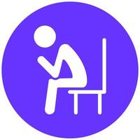 Loneliness Vector Icon Style