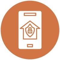 Home Security App Vector Icon Style