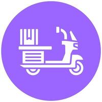 Delivery On Bike Vector Icon Style