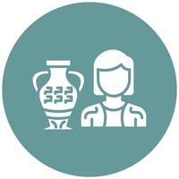 Curator Female Vector Icon Style