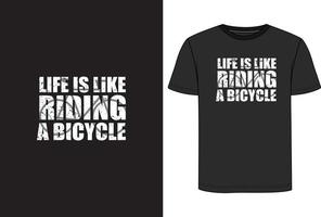 Bicycle t shirt design vector