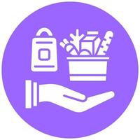 Groceries Delivery Vector Icon Style