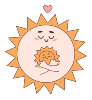 Sticker happy sun mom png