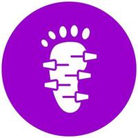 Foot Acupuncture Vector Icon Style