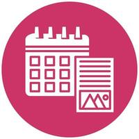 Content Calendar Vector Icon Style