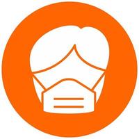 Man Wearing Mask Vector Icon Style