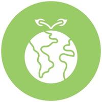 Green Planet Vector Icon Style