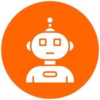 Humanoid Robot Vector Icon Style