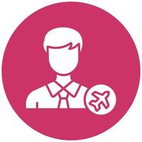 Airline Agent Vector Icon Style