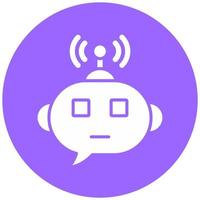 Smart Chat Bot Vector Icon Style