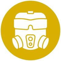 Gas Mask Vector Icon Style