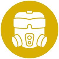 Gas Mask Vector Icon Style