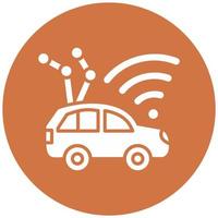 Autonomous Vehicle Vector Icon Style