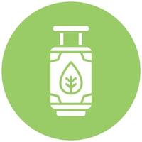 Biogas Cylinder Vector Icon Style