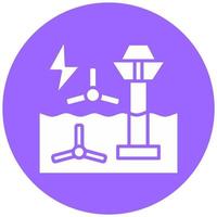 Tidal Power Vector Icon Style