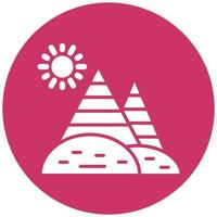 Desert Pyramids Vector Icon Style