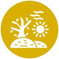 Desert Weather Vector Icon Style