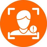 Face Detection Warning Vector Icon Style