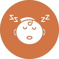 Sleeping Baby Vector Icon Style