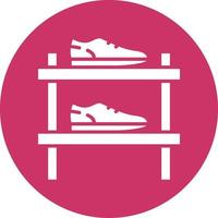 Shoe Shelves Vector Icon Style