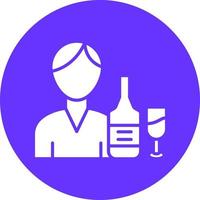 barman vector icono estilo