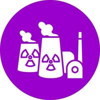 Nuclear Power Plant Vector Icon Style