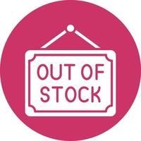Out Of Stock Vector Icon Style