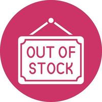 Out Of Stock Vector Icon Style