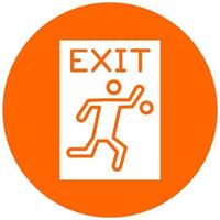Emergency Exit Vector Icon Style