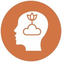 Mental Growth Vector Icon Style