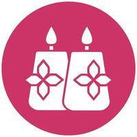 Spa Candle Vector Icon Style