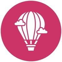 Hot Air Balloon Vector Icon Style