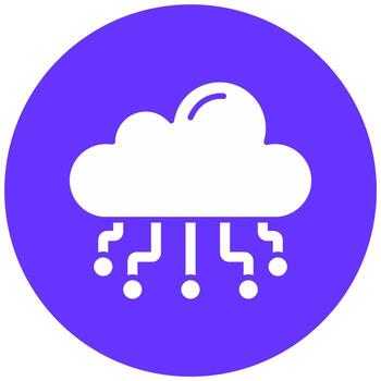 nube informática vector icono estilo