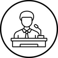 Assistant Minority Leade Vector Icon Style