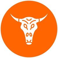 Bull Skull Vector Icon Style