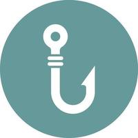 Fish Hook Vector Icon Style