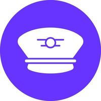 Captain Cap Vector Icon Style
