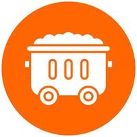 Mining Cart Vector Icon Style