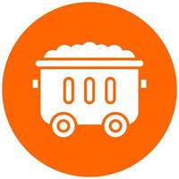 Mining Cart Vector Icon Style