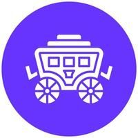 Desert Carriage Vector Icon Style