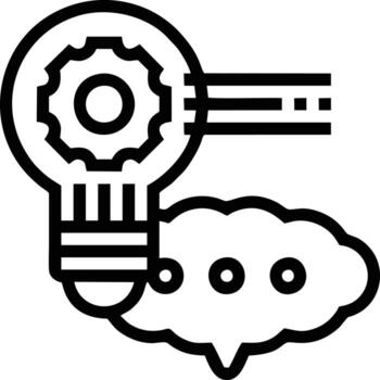 Idea solution icon symbol vector image. Illustration of the creative innovation concept design. EPS 10
