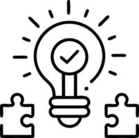 Idea solution icon symbol vector image. Illustration of the creative innovation concept design. EPS 10