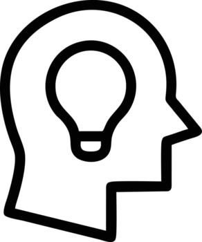 Idea solution icon symbol vector image. Illustration of the creative innovation concept design. EPS 10