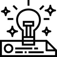 Idea solution icon symbol vector image. Illustration of the creative innovation concept design. EPS 10