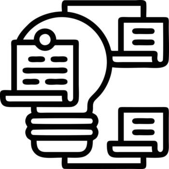 Idea solution icon symbol vector image. Illustration of the creative innovation concept design. EPS 10