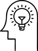 Idea solution icon symbol vector image. Illustration of the creative innovation concept design. EPS 10