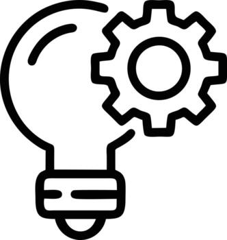 Idea solution icon symbol vector image. Illustration of the creative innovation concept design. EPS 10